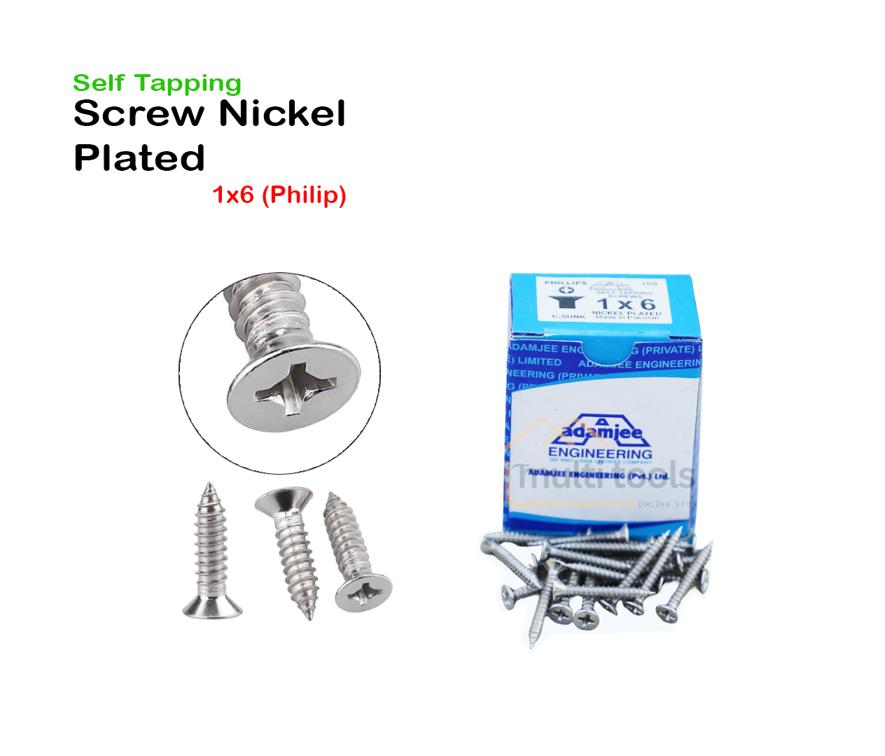 Self Tapping Screw Nickel Plated 1 X 6 (Philip) 